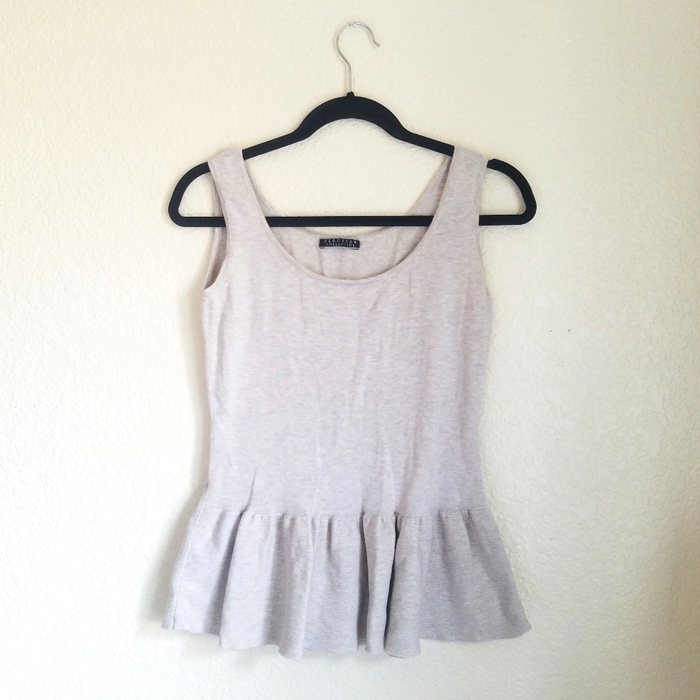 Peruvian Connection 100% Pima Cotton Ruffle Top
